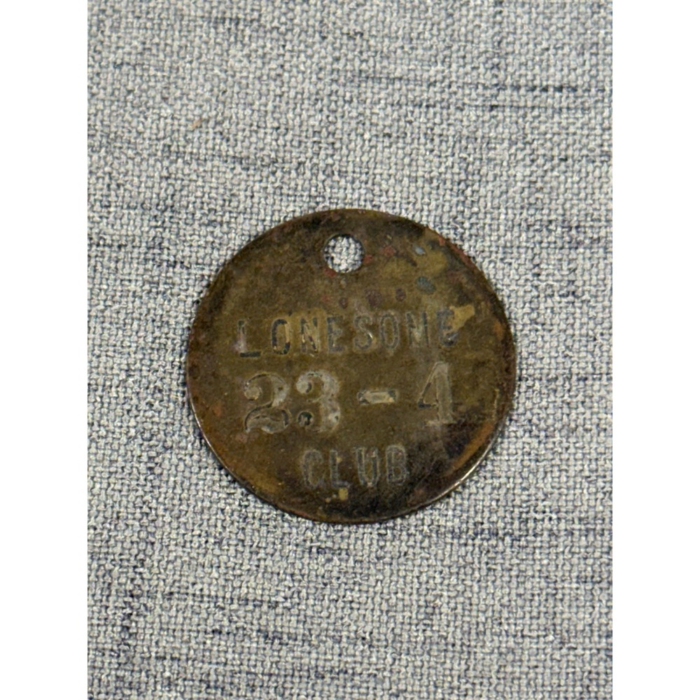 Vintage Lonesome Club Portland Oregon Brass Check Token 1920s-1940s Era